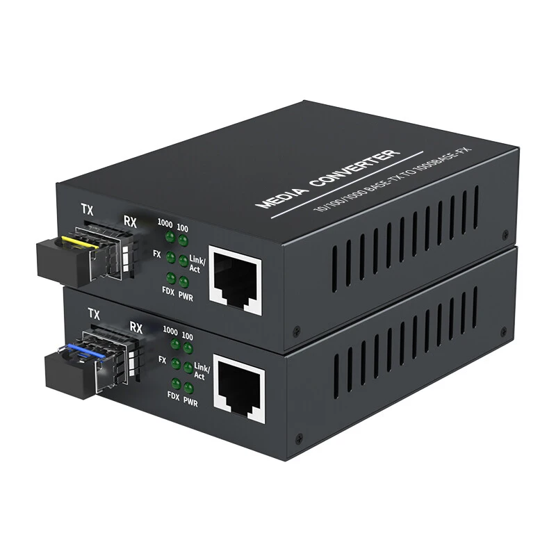 BYXGD – konwerter światłowodowy Gigabit, 10/100/1000 Mb/s, z interfejsem RJ45 na slot SFP, konwerter mediów, transceiver światłowodowy do światłowodów jednomodowych i wielomodowych. — zdjęcie produktu 7