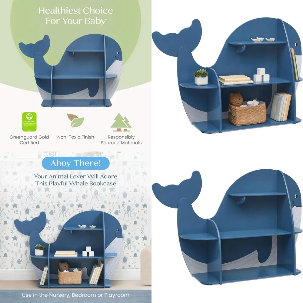 

Экологичная книжная полка «Синий Кит» — стандарт Greenguard Gold