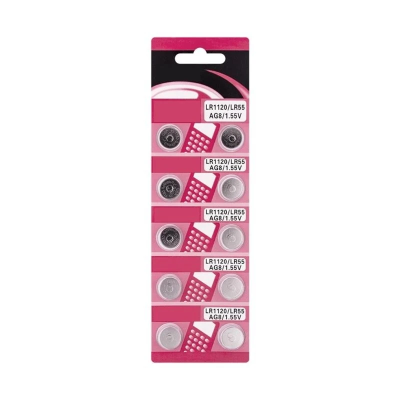 Pilas botón AG8 LR1120, fuentes energía confiables, pila botón alcalina AG8 LR1120 para dispositivos baja potencia,
