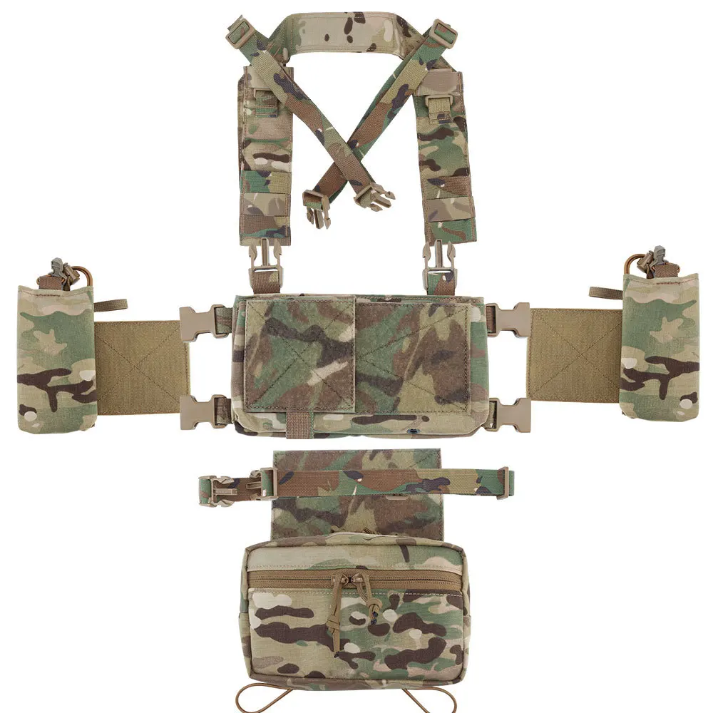 Tactical Micro Fight Chest Rig MK4 Chassis Fat&Back Strap 5.56 9mm Magazine Pouch Drop Sack Bag Outdoor Hunting Vest SS Style