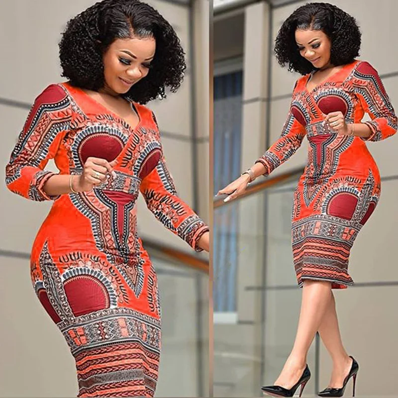 2026 Nova Moda Vestido Estampado Feminino com Cintura