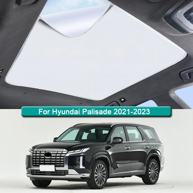 

Для крыши, Солнцезащитный Для Hyundai Palisade 2021 2022 2023 Автомобильная Электростатическая Адсорбция солнца для крыши, Солнцезащитный Skylight глухая затеняющая наклейка