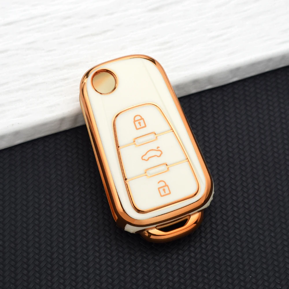 3 Buttons TPU Car Key Fob Shell Case for Roewe 350 360 750 W5 550 for MG 3 5 6 7 MG3 MG5 MG6 MG7 GT GS Folding Key Cover