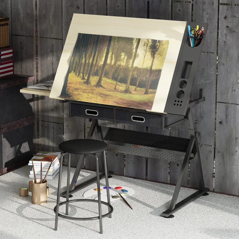 Art Drawing Table Lifting Calligraphy Painting Painting Painting Case Art Drawing Designer Desk Workbench Table