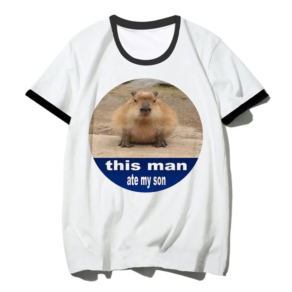 emo capybara t-shirts women streetwear Tee girl harajuku funny Japanese clothes