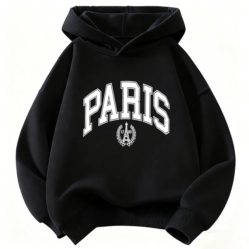 Y2k Fashion Paris Design Hoodie Kids Children's Sweatshirt Hoody for Boys Girls Autumn Spring Casual Hoodies