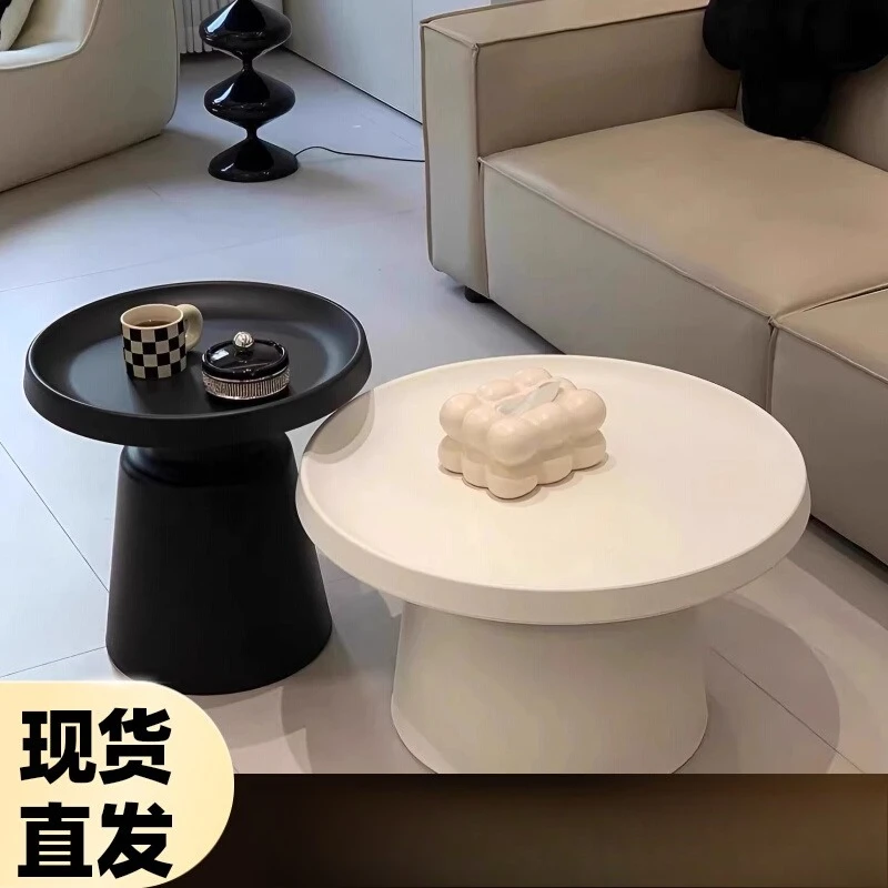 

Cream wind living room home creative round coffee table small apartment modern simplicity advanced sense Internet