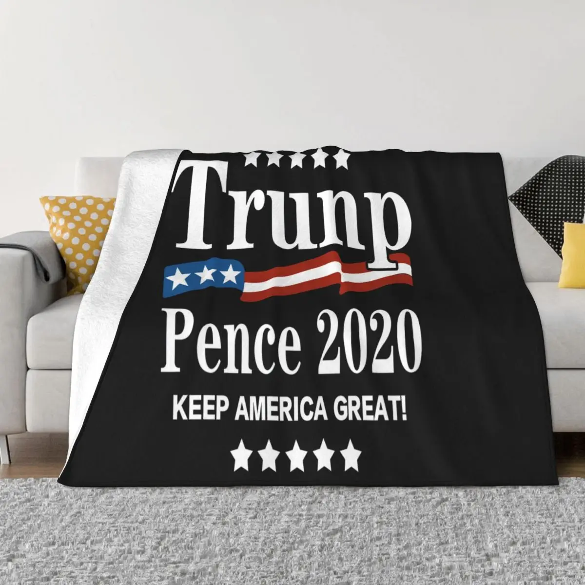 Trump Pence 2020 Political Election Tees Unisex S 6Xl Casual Trend Brand New Swag Hot Sell Throw Blanket