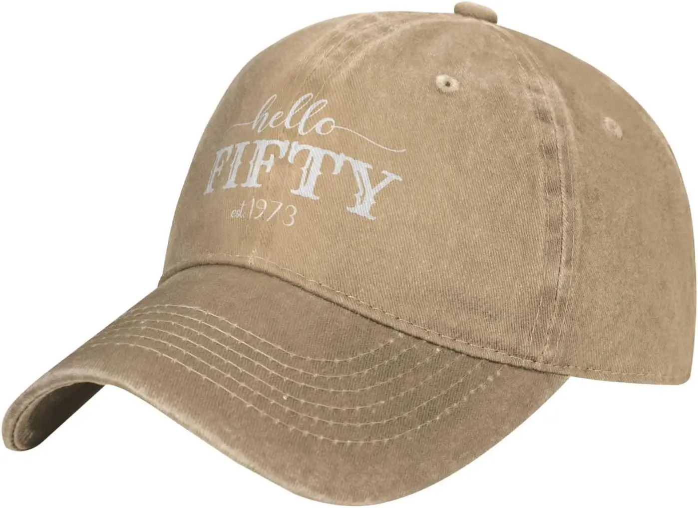 Hello Fifty 1973 Hat for Men Baseball Hats Funny Cap