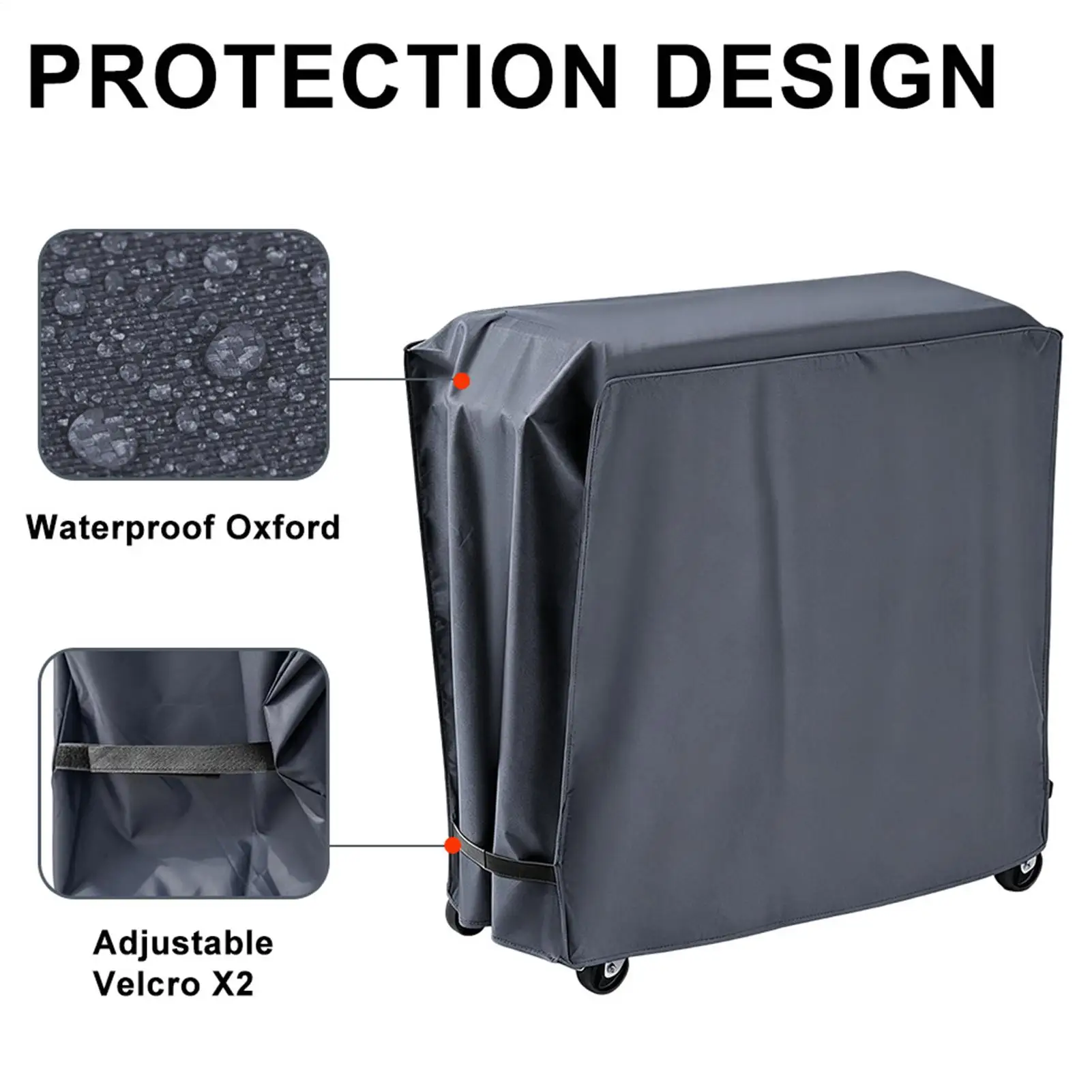 Outdoor Refrigerated Cooler Cover Heavy Duty Waterproof Oxford Fabric UV-Resistant Protector Outdoor Rolling Ice Chest Cover