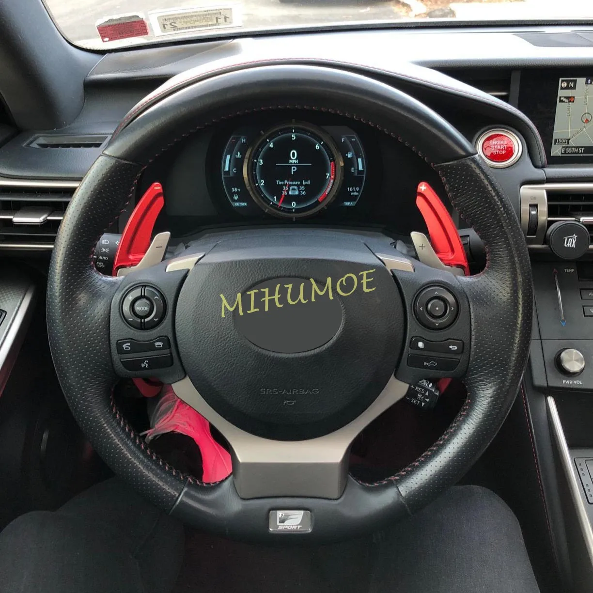 For Lexus NX200t NX300h NX300 IS250 IS300 IS350 Aluminum Steering Wheel Paddle Shifter Extension Trims Accessories Red