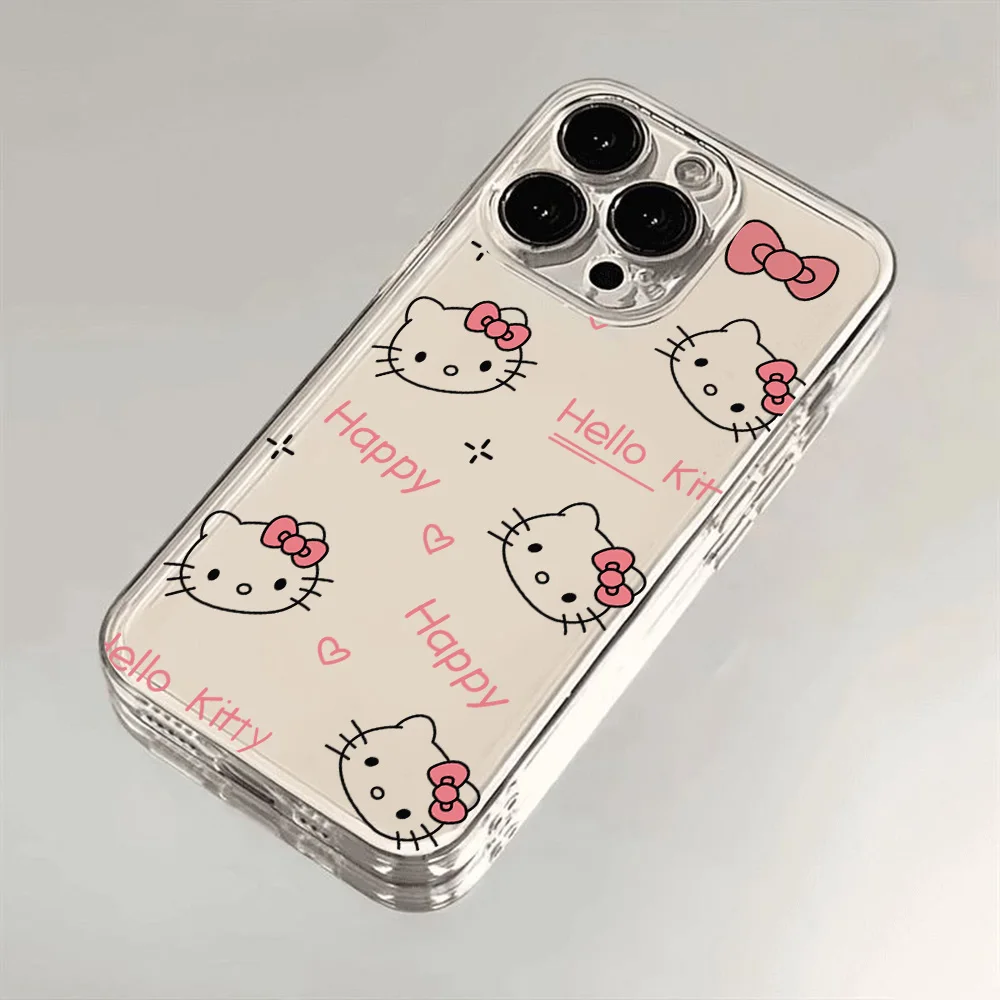 Cute Hello Kitty Phone Case For TECNO CAMON 30 20 POVA 6 5 SPARK 10 Infinix Smart 8 Note Hot 40 30i 20i Pro 5G Transparent Cover