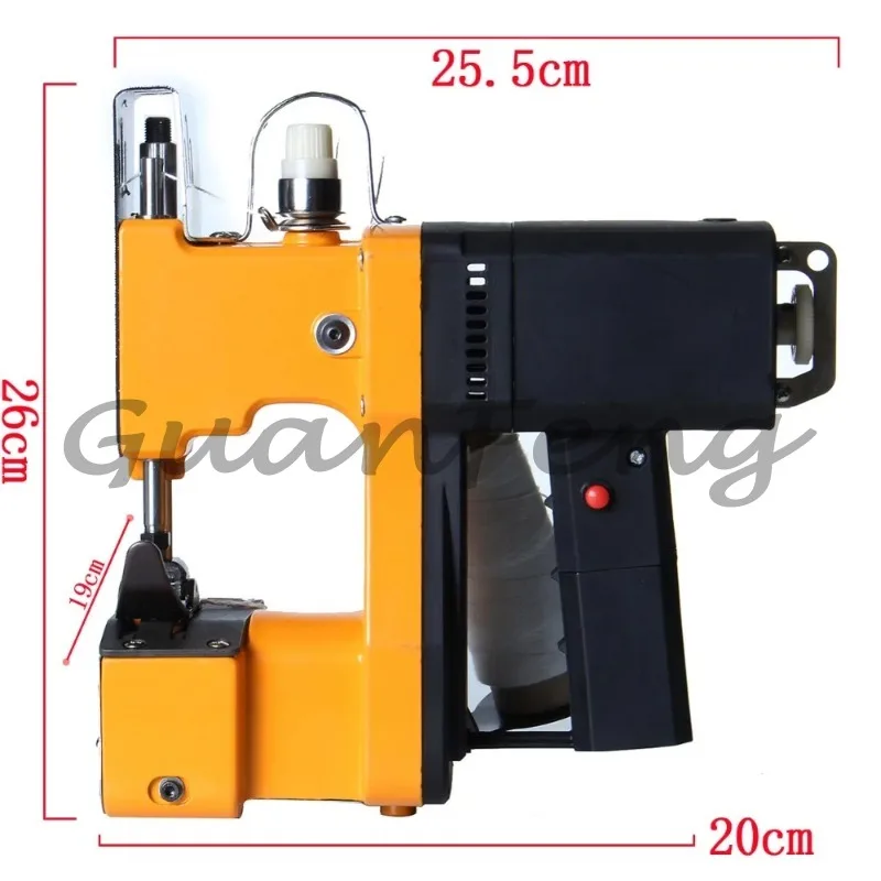 Electric Woven Bag Closing Machine, Handheld Snakeskin Sack Sealing Closer Tool for Agricultural Textile Bag Packing