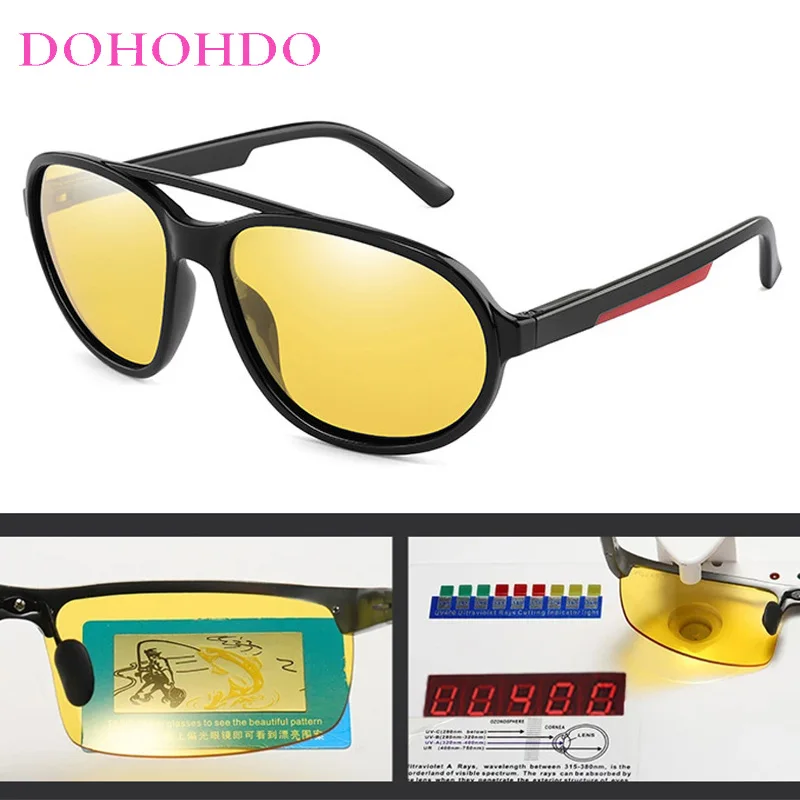 

New Polarized Sunglasses Vintage Brand Designer Night Vision Pilot Female UV400 Driving Anti-Glare Sun Glasses Men Women Goggles