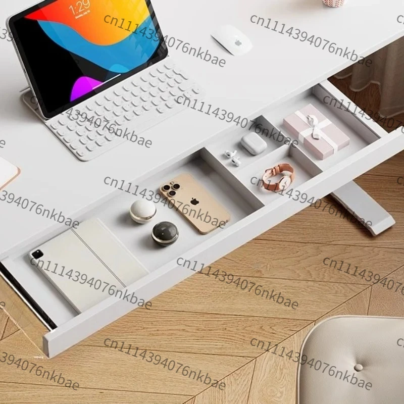 Under Desk Hidden Drawer, White Wooden Storage Organizer with Smooth Glide Slide, Desk Accessory Holder for Home Office