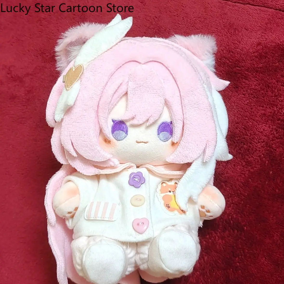 애니메이션 엘리시아 혼카이 임팩트 3 동물 귀 바디 드레스업 베개 옷 봉제 인형 피규어 크리스마스 선물 20cm 생일 선물