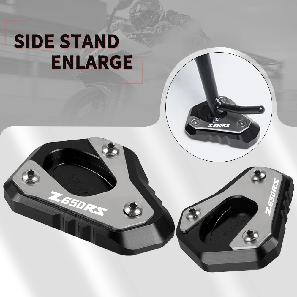 

For KAWASAKI Z650RS 2021-2022 2023 2024 Z650 RS Motorcycle Accessories Side Stand Enlarge Kickstand Enlarger Support Extension