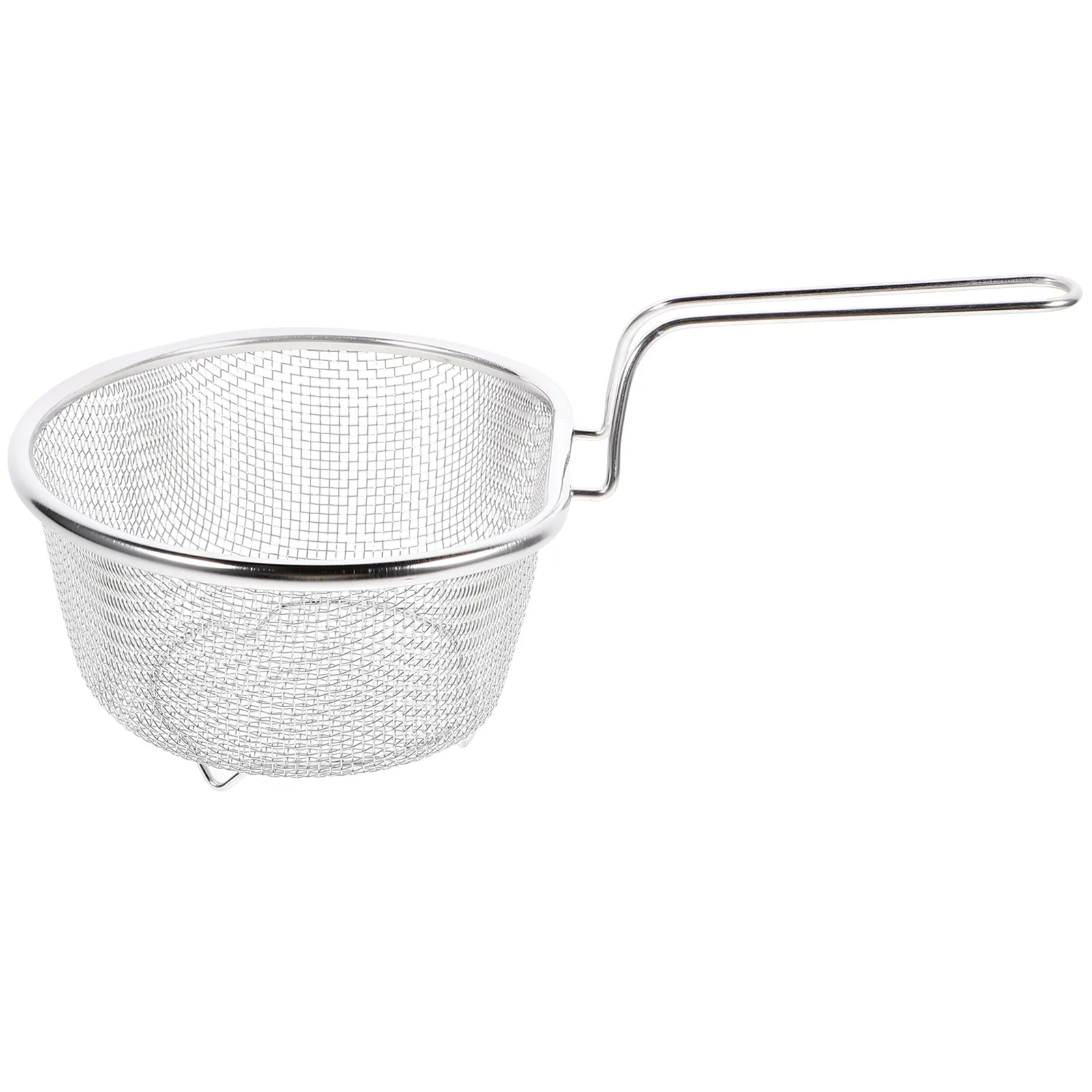 

1pc Stainless Steel Fry Basket Hot Pot Colander French Fries Basket Handheld Strainer Kitchen Tool Oil Filter Reusable