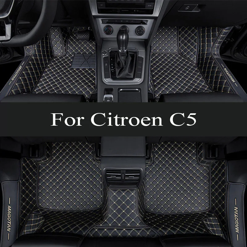 Car Floor Mats For Citroen C5 Aircross 2018~2022 Leather Mat Durable Pad Auto Rugs Carpets Interior Parts Car trunk mat 2019