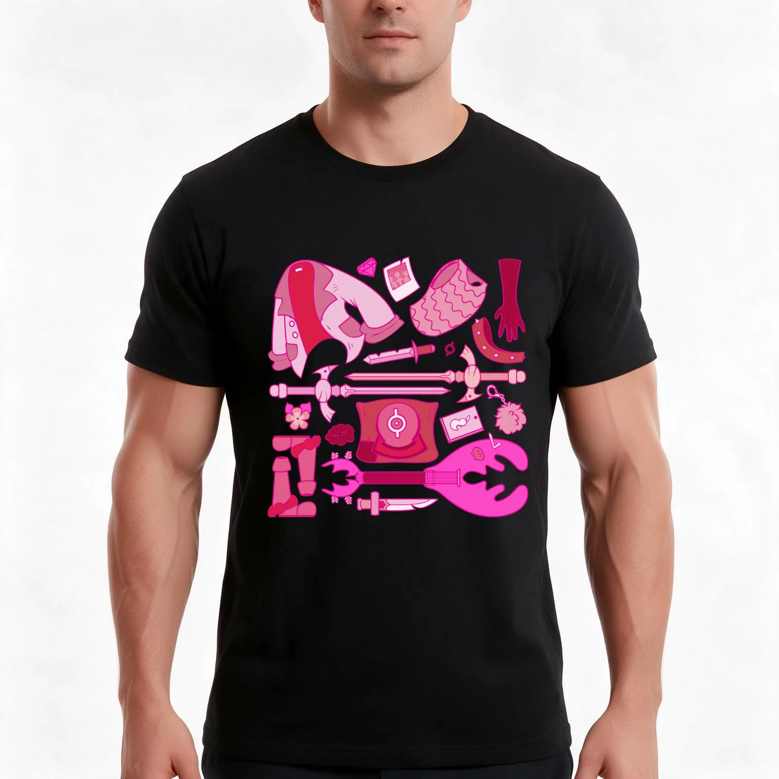 Sasha Waybright - Calamity (pink) T-Shirt Summer Casual Cotton Tee Oversized Streetwear Tops Vintage Graphic Print