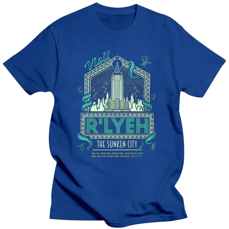 Rlyeh - The Sunken City H.P. Lovecrafts Call of Cthulhu inspired Mens horror themed tshirt screen printed by hand geek gift