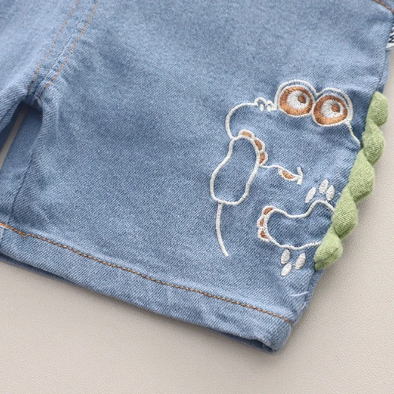 New Summer Baby Clothes Set Children Boys Cartoon T-Shirt Strap Shorts 2Pcs/Sets Toddler Girls Casual Clothing Kids Tracksuits