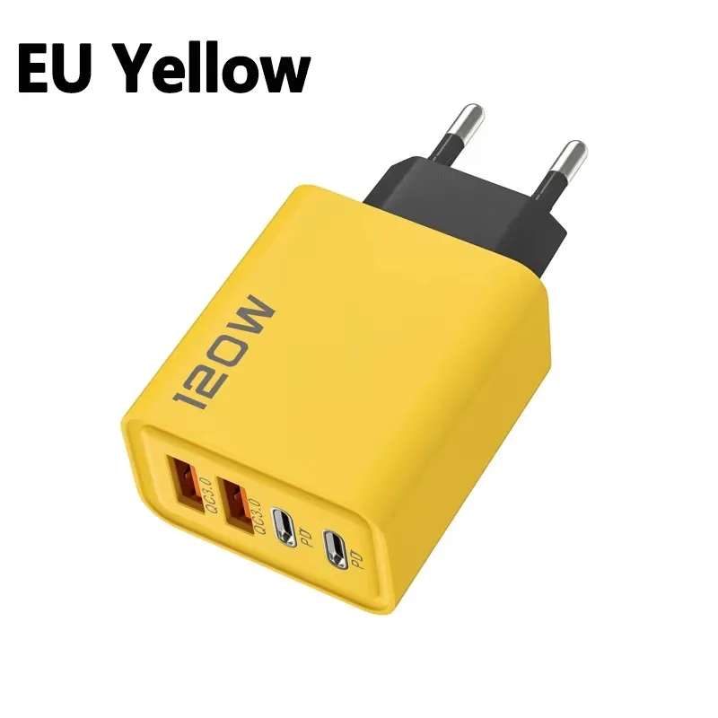 4-Port 120W Ladegerät USB C PD Quick Charge 3.0 Typ C USB Telefonladegeräte Schnellladegerät für iPhone Samsung Xiaomi Huawei