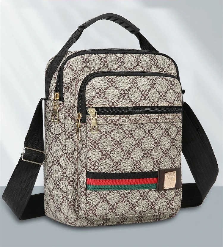 Herren-Umhängetasche, mehrschichtig, große Kapazität, wasserdicht, Oxford-Material, lässig, für Business, Schultertasche, Messenger-Tasche für Reisen und den täglichen Arbeitsweg – Detail 1