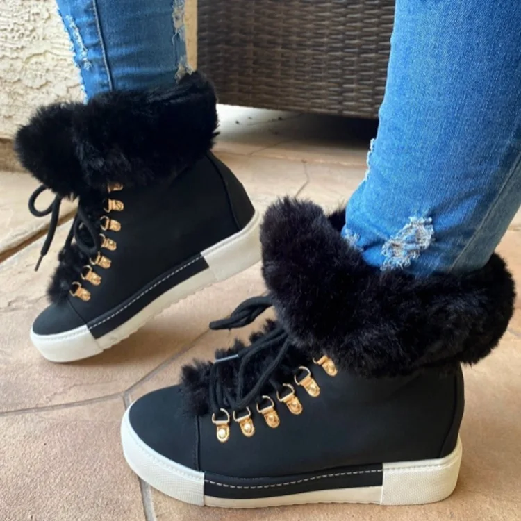 

2024 Winter New Short Snow Boots for Women Casual Plus Fleece Thickened Boots Size 36-43