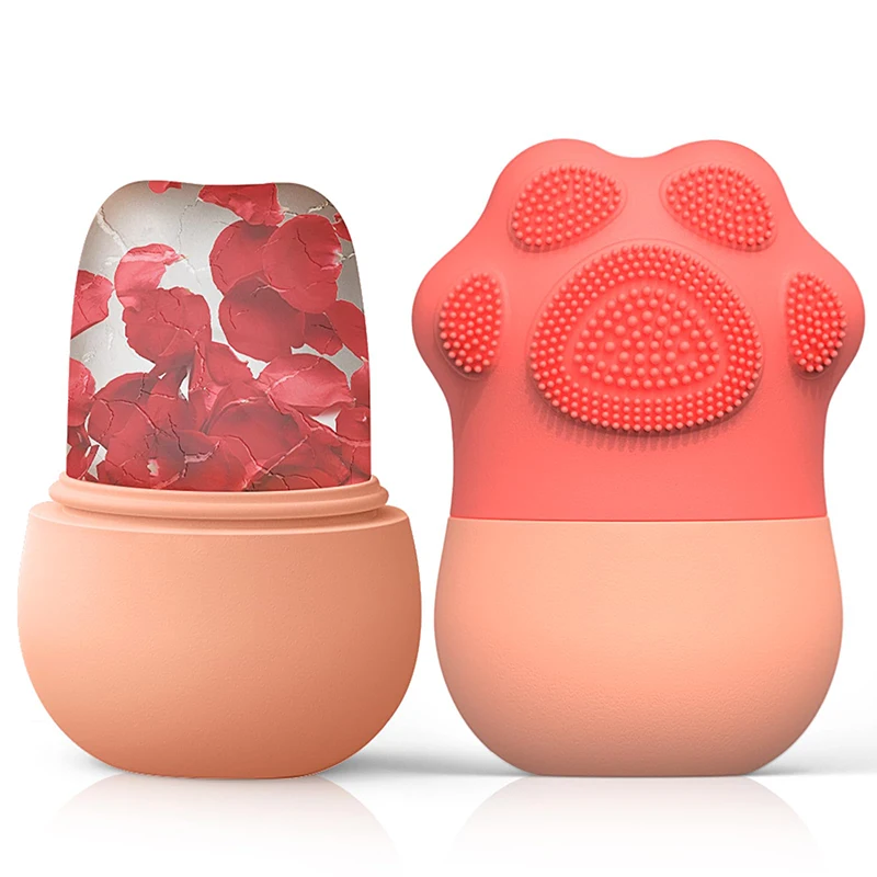 Ice Face Roller ลูกกลิ้งน้ําแข็งซิลิโคนสําหรับใบหน้าและดวงตาอาการบวมบรรเทา Reusable Facial Ice Mold Skin Care เครื่องมือความงามสําหรับผู้หญิง