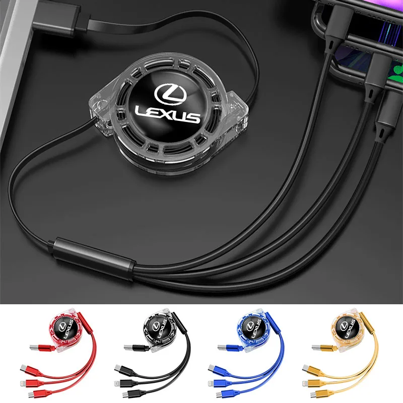 3 في 1 مايكرو USB نوع C كابل شحن شاحن متعدد لكزس RX300 IS200 IS250 ES350 Ct200h UX250h NX300h RX350 ES300h RX400h #6