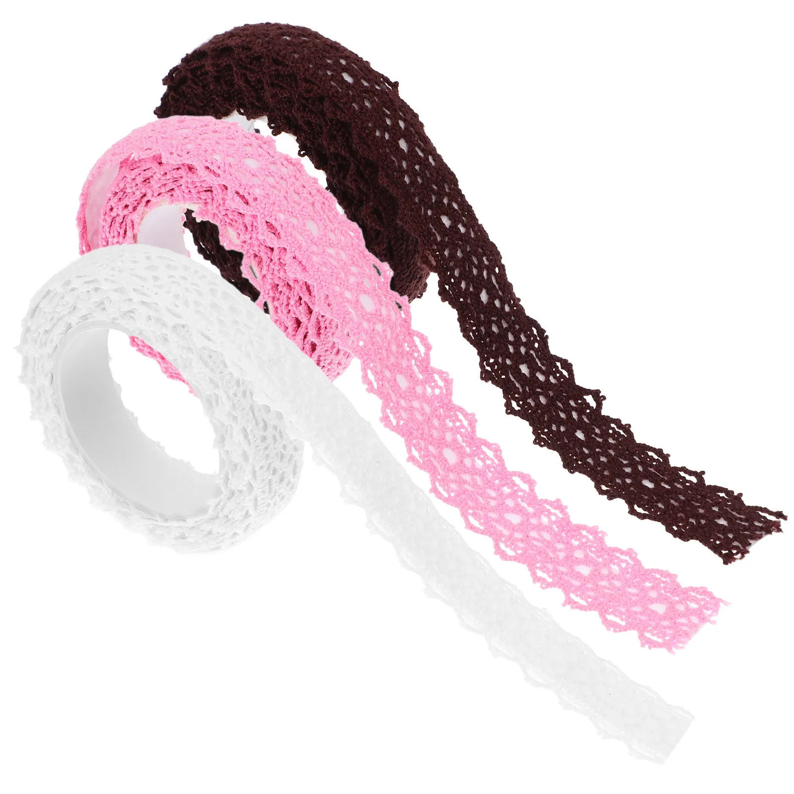 3 Rolls Self-Adhesive Lace Tape Ribbon Soft Decorative Craft Tape For Scrapbooking Diy Card Making Lace Crafts Tapes Scrapbook