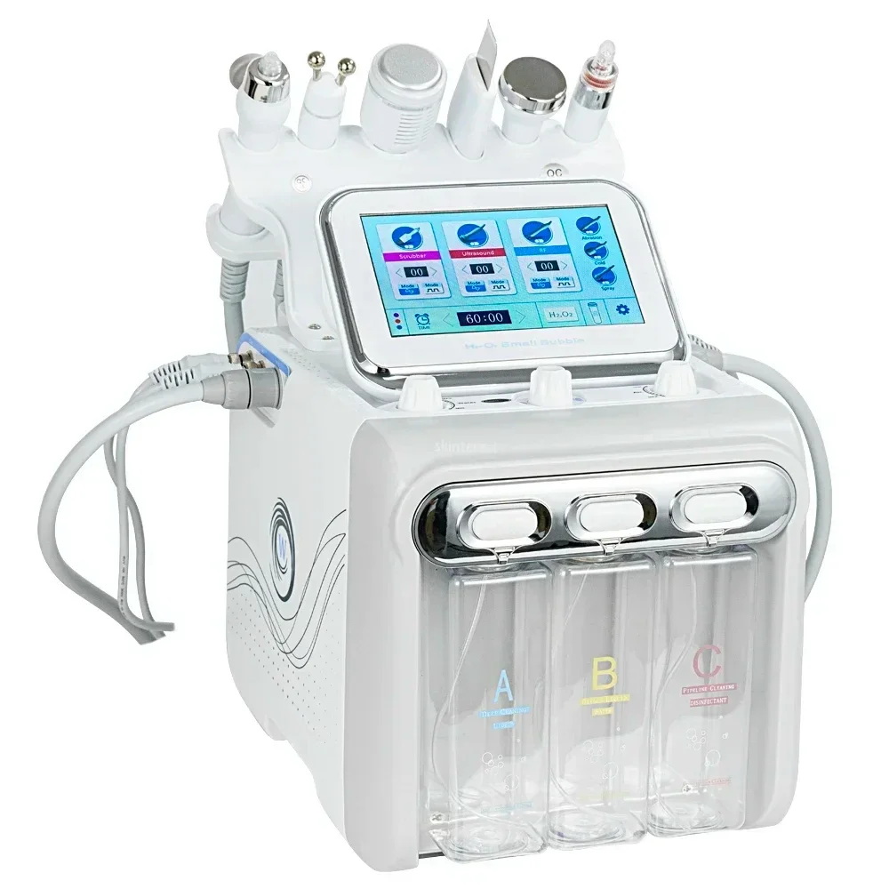 

6 In 1 Water Dermabrasion Machine RF Spa Aqua Peel Facial Hydro Facial Bio-lifting Microdermabrasion Machine Beauty Instrument