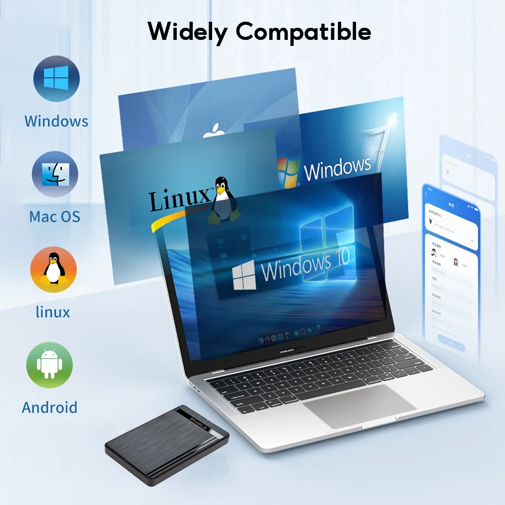 2.5 "sata para usb2.0 hdd gabinete móvel casos de disco rígido para ssd armazenamento externo hdd caixa com 2.0 cabo abs