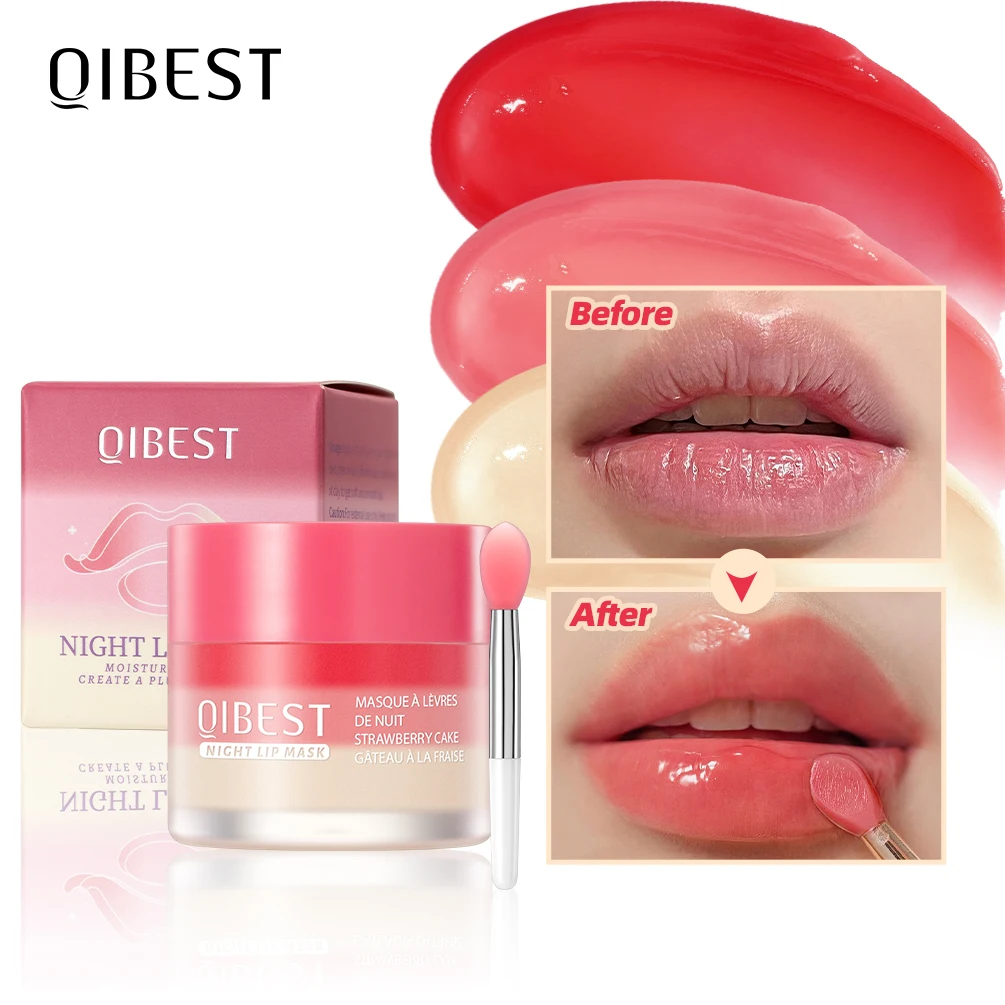 

QIBEST 22g Moisturizing Lip Mask Night Sleeping Lips Care Maintenance Fades Lip Lines Relieves Lipitis Lip Care Products New