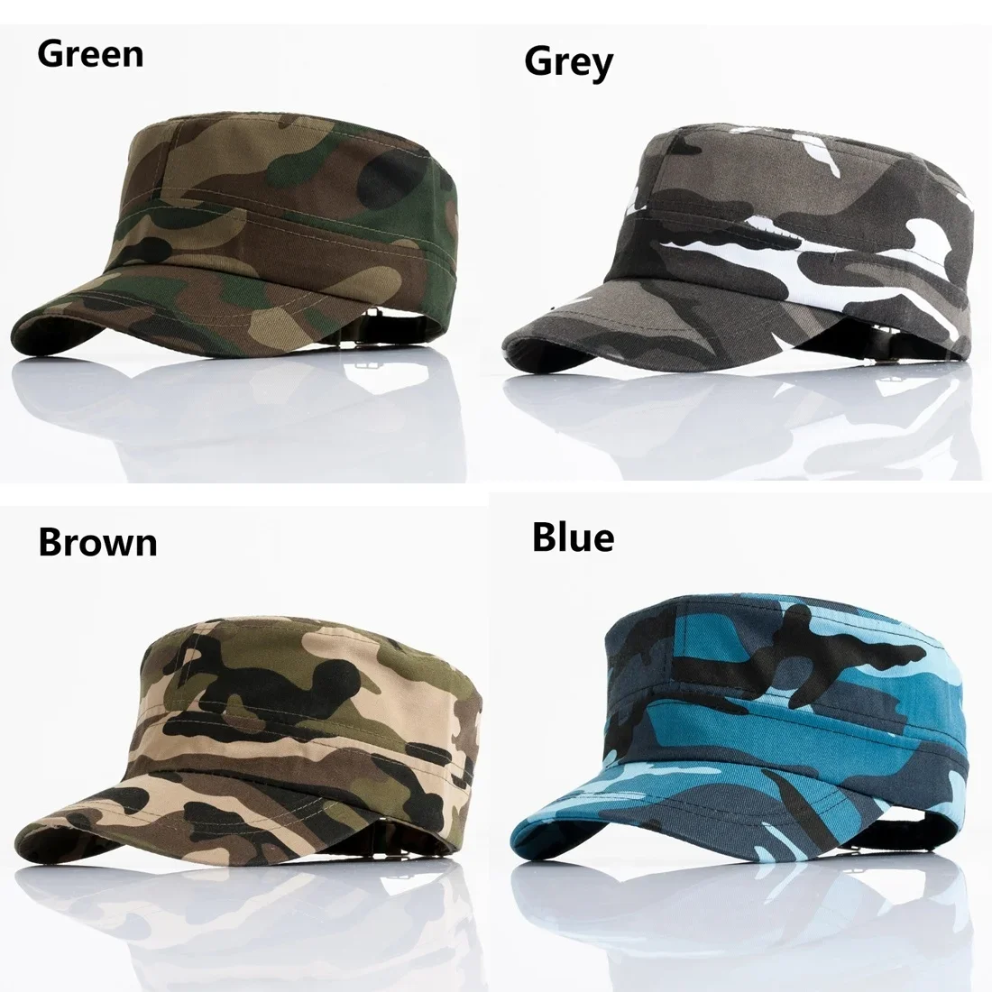 Army Hat Cotton Unisex Flat Roof Trucker Hats Camo Cap Baseball Casquette Camouflage Hats For Men Hunting Camouflage Cap