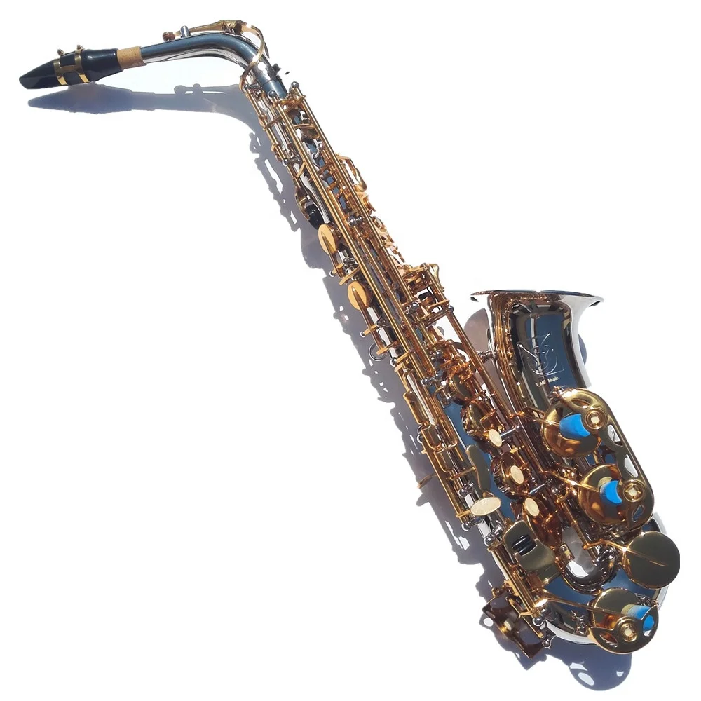 Nickel Plated Saxophone Eb Key Woodwind Musical Instruments