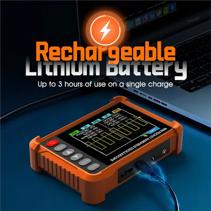 ABJO-مسمار الذبذبات الرقمي المحمول 250 كيلو هرتز 2.5 عينات عملاقة/ثانية مجموعة أوتوماتيكية 2.8 بوصة LCD ± 40 فولت بطارية قابلة للشحن 3H للإصلاح والتعليم #4