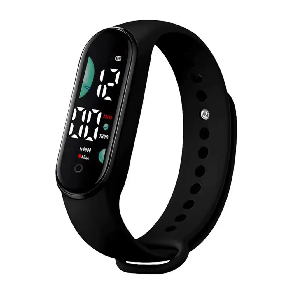 Chaud! M9-Montre Électronique LED à Commande Tactile, Étanche, Décontractée, Multifonctionnelle, avec Affichage de l\'Heure de la Semaine, pour Homme