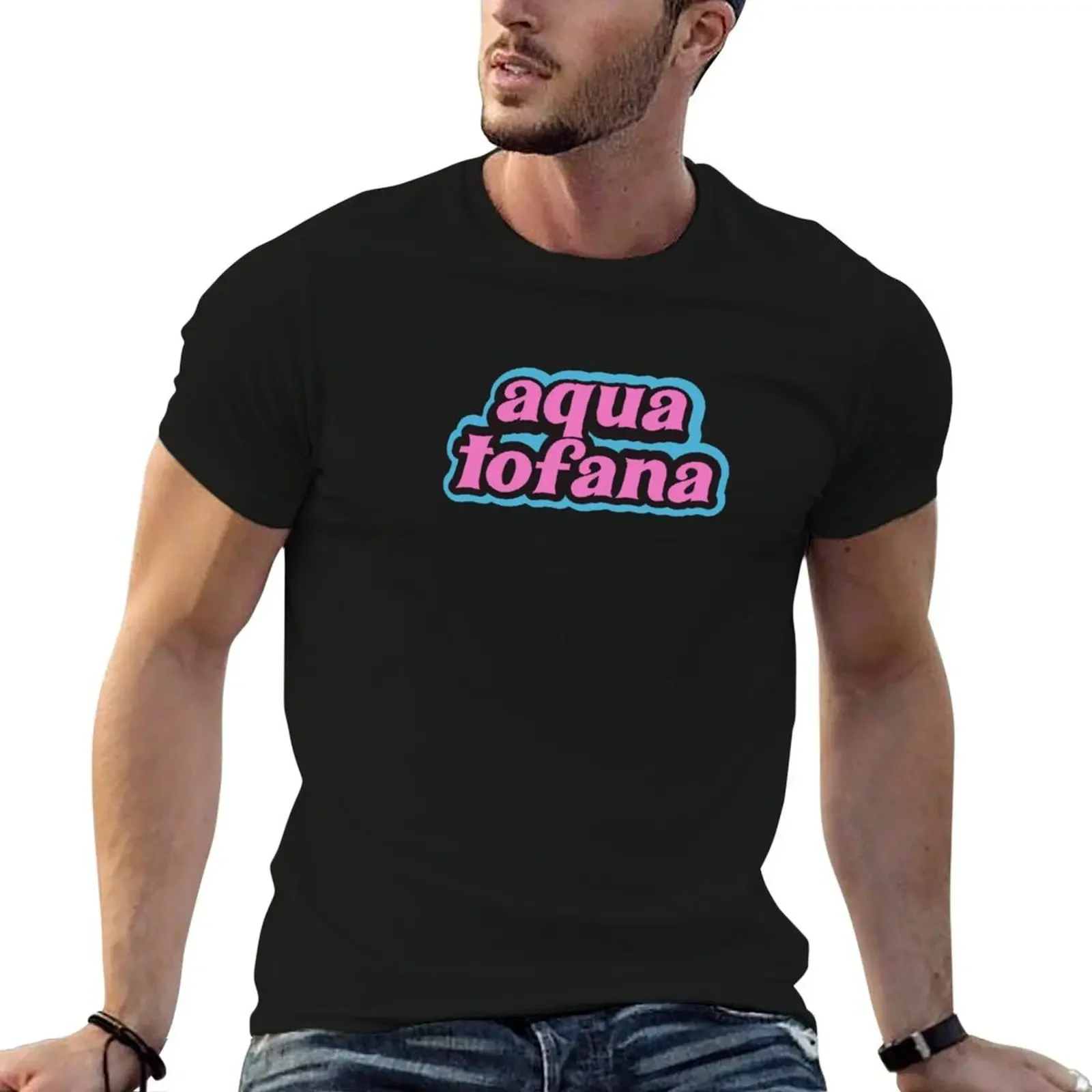 Aqua Tofana Bailey Sarian T-Shirt plus size tops cute clothes essential t shirt blue archive men t shirts high quality