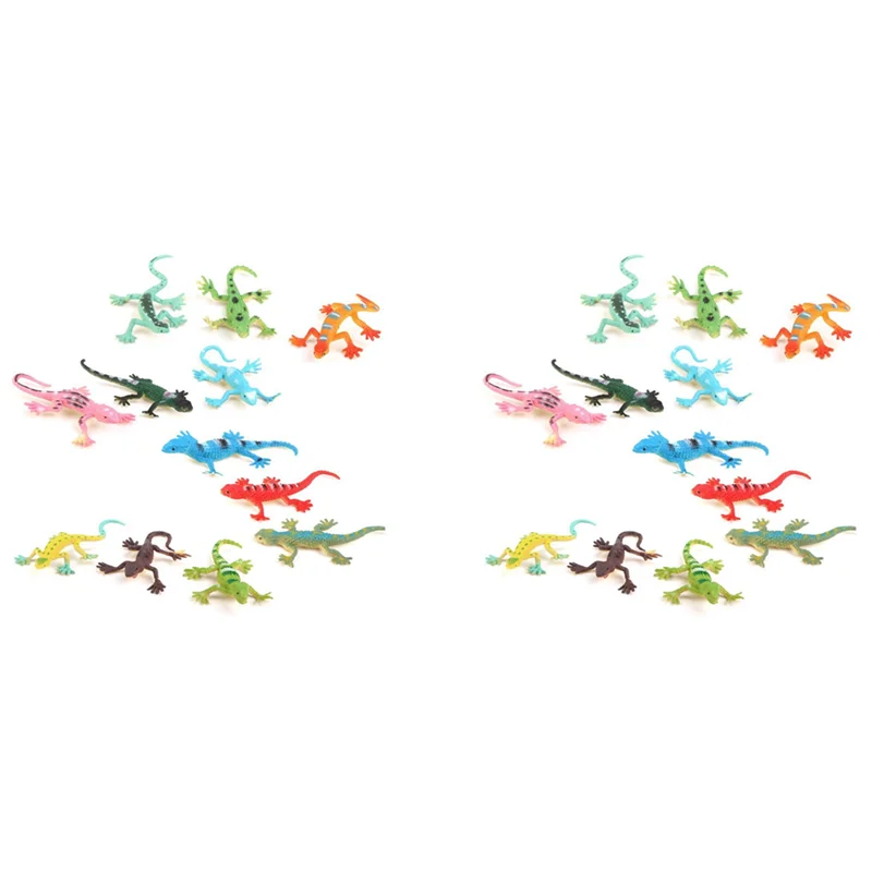 

YSUN-Gecko Small Plastic Lizard Simulation Reality Decoration Children's 24 Pcs