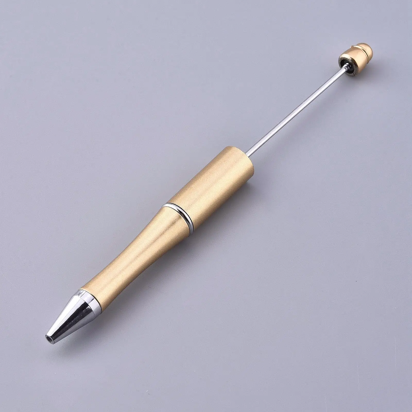 15Pcs Gold Beaded Ballpoint Pen Pens Gift for Writing Beadable Pens Beadable Pen DIY Gift for Student Office Supplies