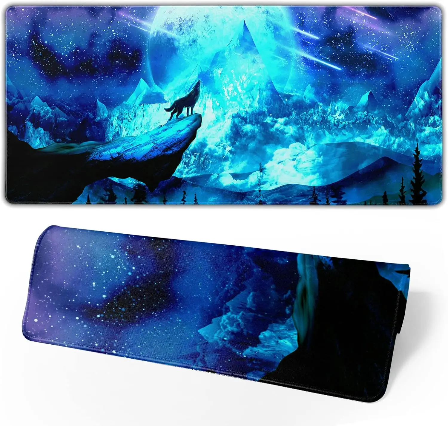 1Pcs Mouse Pads XXL 1Pcs Mouse Pads Cute Gaming Mouse Pad Large Extended Non Slip with Stitched Edges Wolf Office Decor