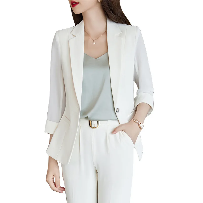 Yellow women's blazer for spring and autumn2025New stylish and youthful professional suit with a goddess vibe view 5