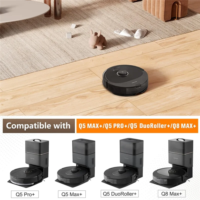 【Popular】Roborock Q5 Pro Kit de acessórios de filtro para Roborock Q8 Max + sacos de pó para Roborock