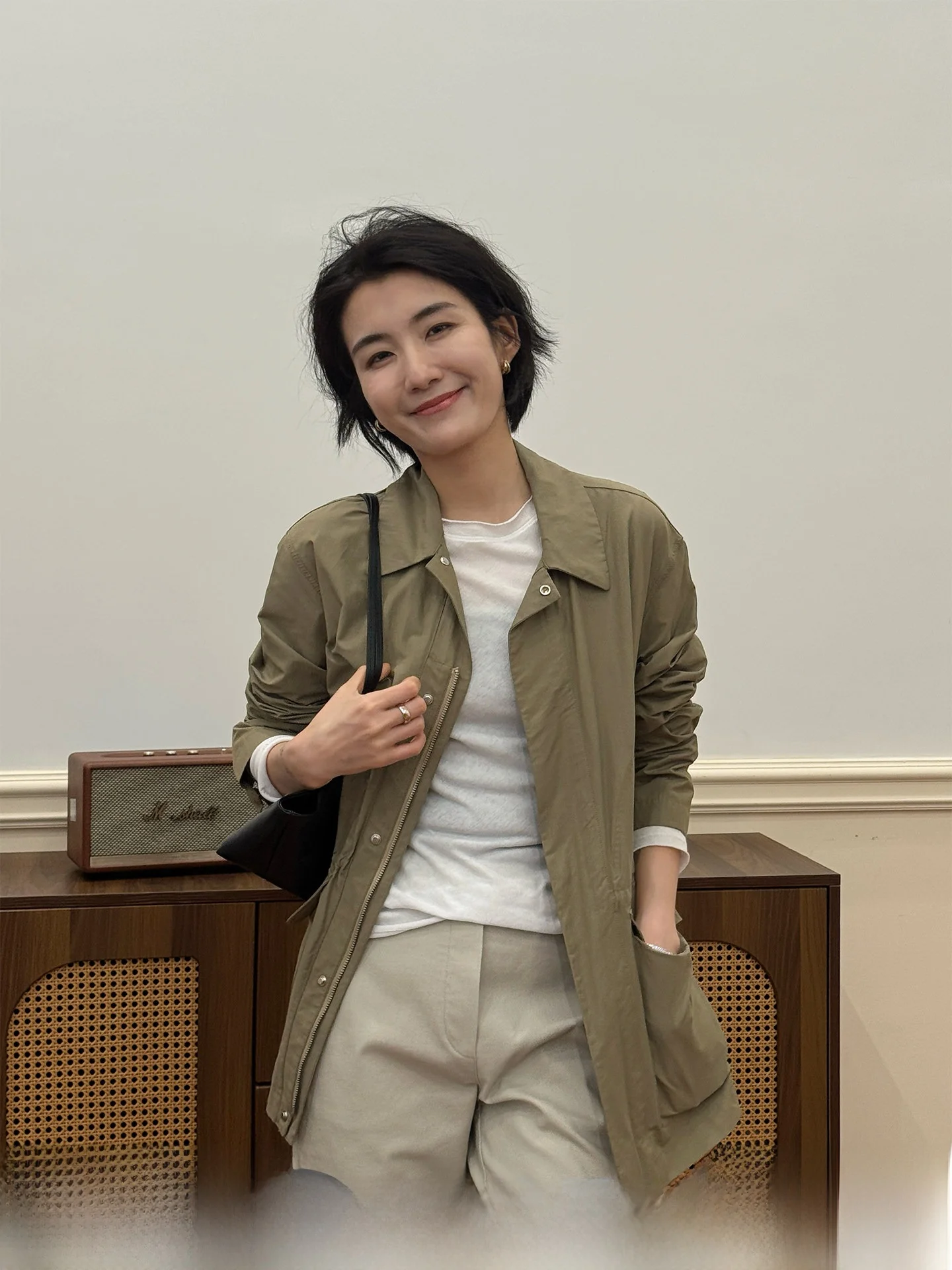 Street Fashion In London - London Street Style Loose Workwear Jacket