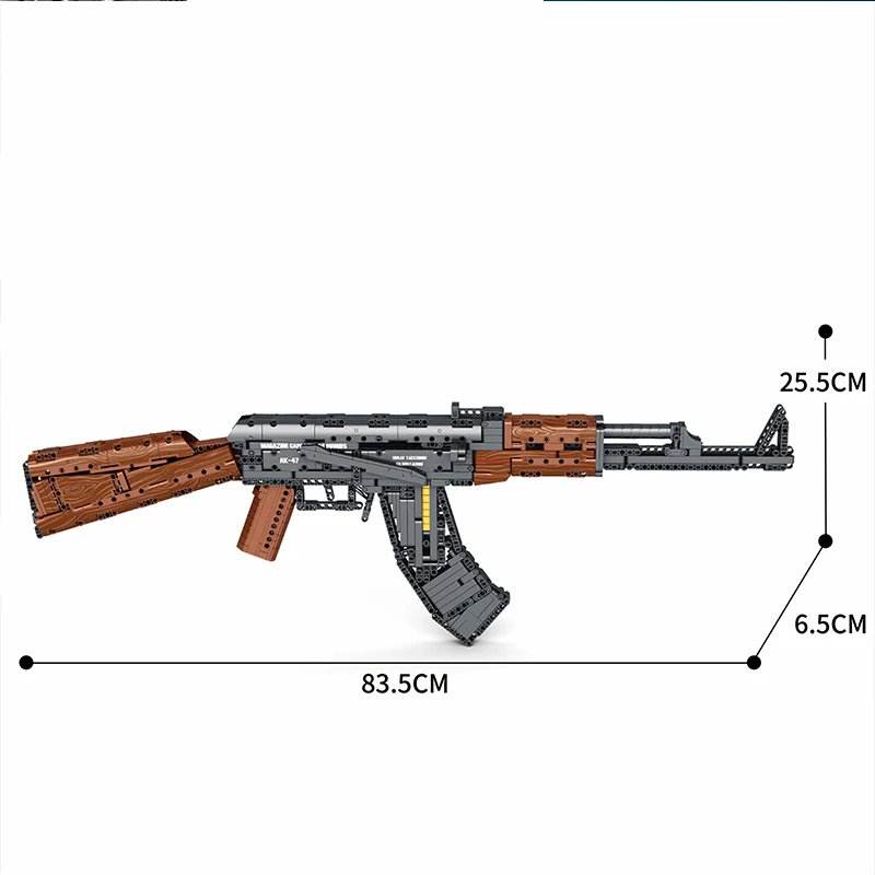 AK47 Assault Rifle Model Bouwstenen Militaire Leger Wapen Schietbare Imitatie Gun Bricks Kinderen Vakantie Geschenken Diy Speelgoed