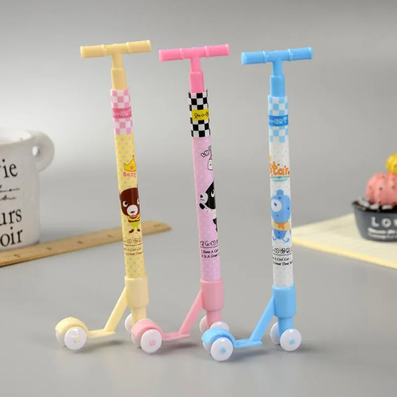 

Cute Fashion Scooter Ballpoint Pen Office School Supplies Blue Pen Kawaii Cartoon Kids Toy Ballpoint Pen Stationery