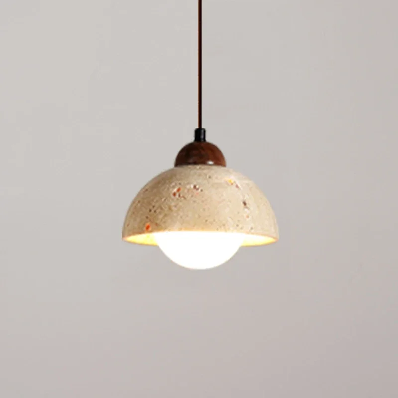 

Pendant Lamp Dining Table Japan Wabi-Sabi Travertine Hanging Light Nordic Bedside Restaurant Aisle Suspended Light