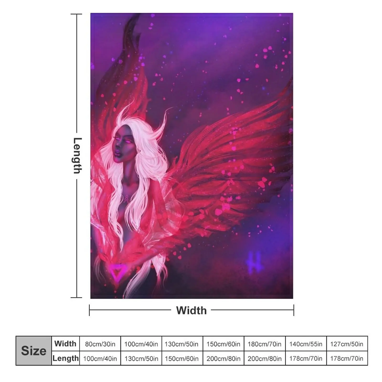 Purple Succubus Girl Throw Blanket Luxury Throw For Decorative Sofa Bed Blankets